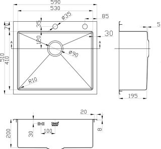 Мойка кухонная Zorg Inox RX RX-5951
